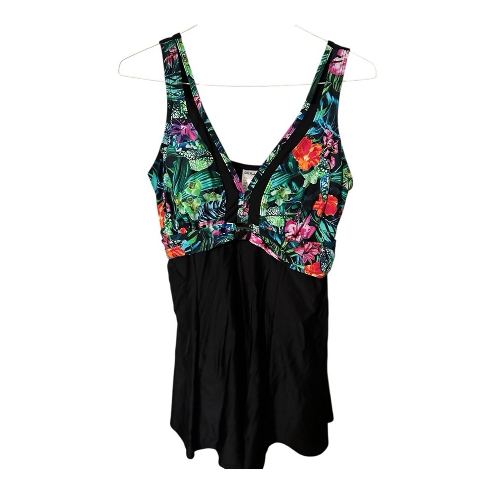 Ulla Popken Floral Print Swim Dress Size 16